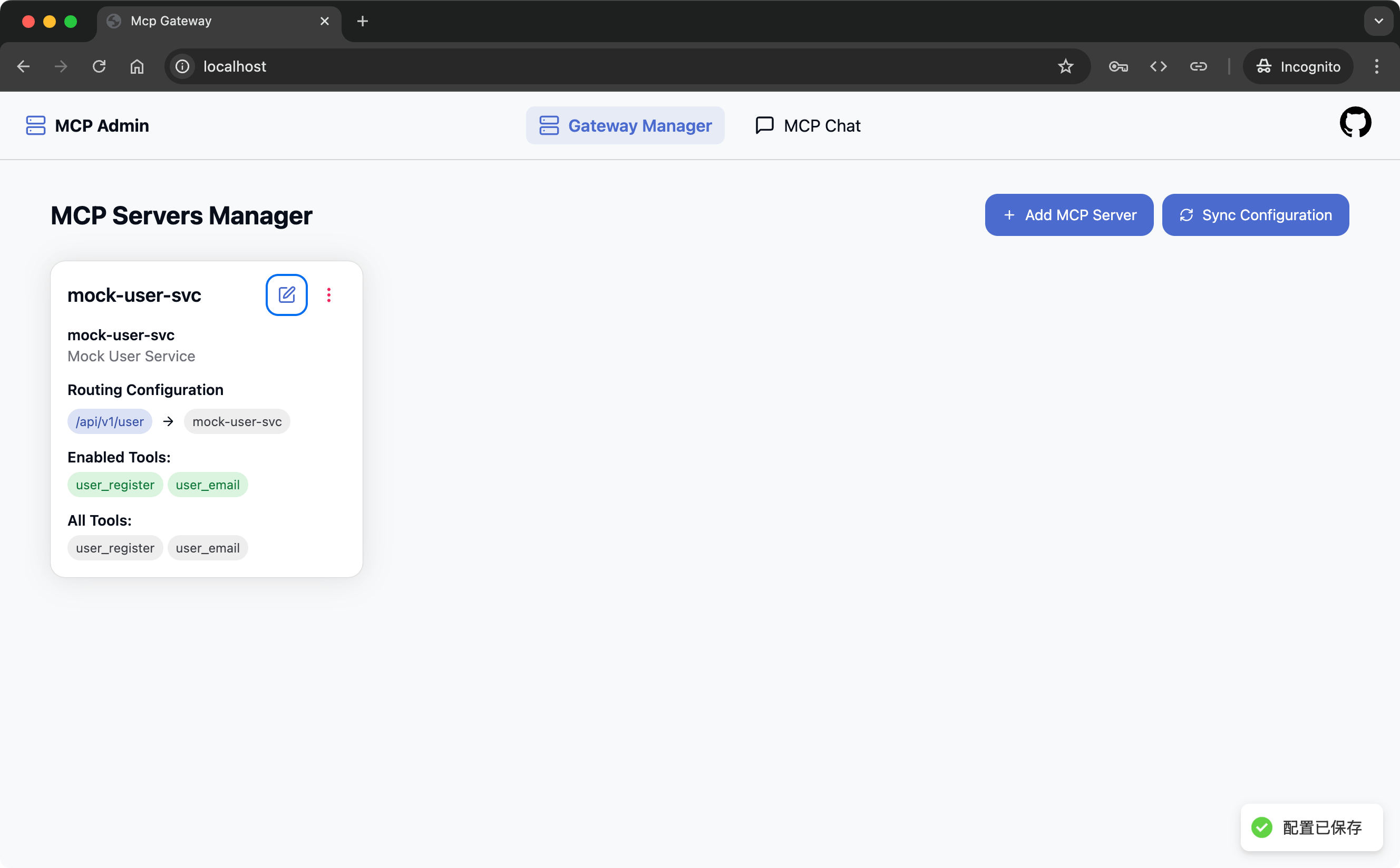 Add MCP Server Example