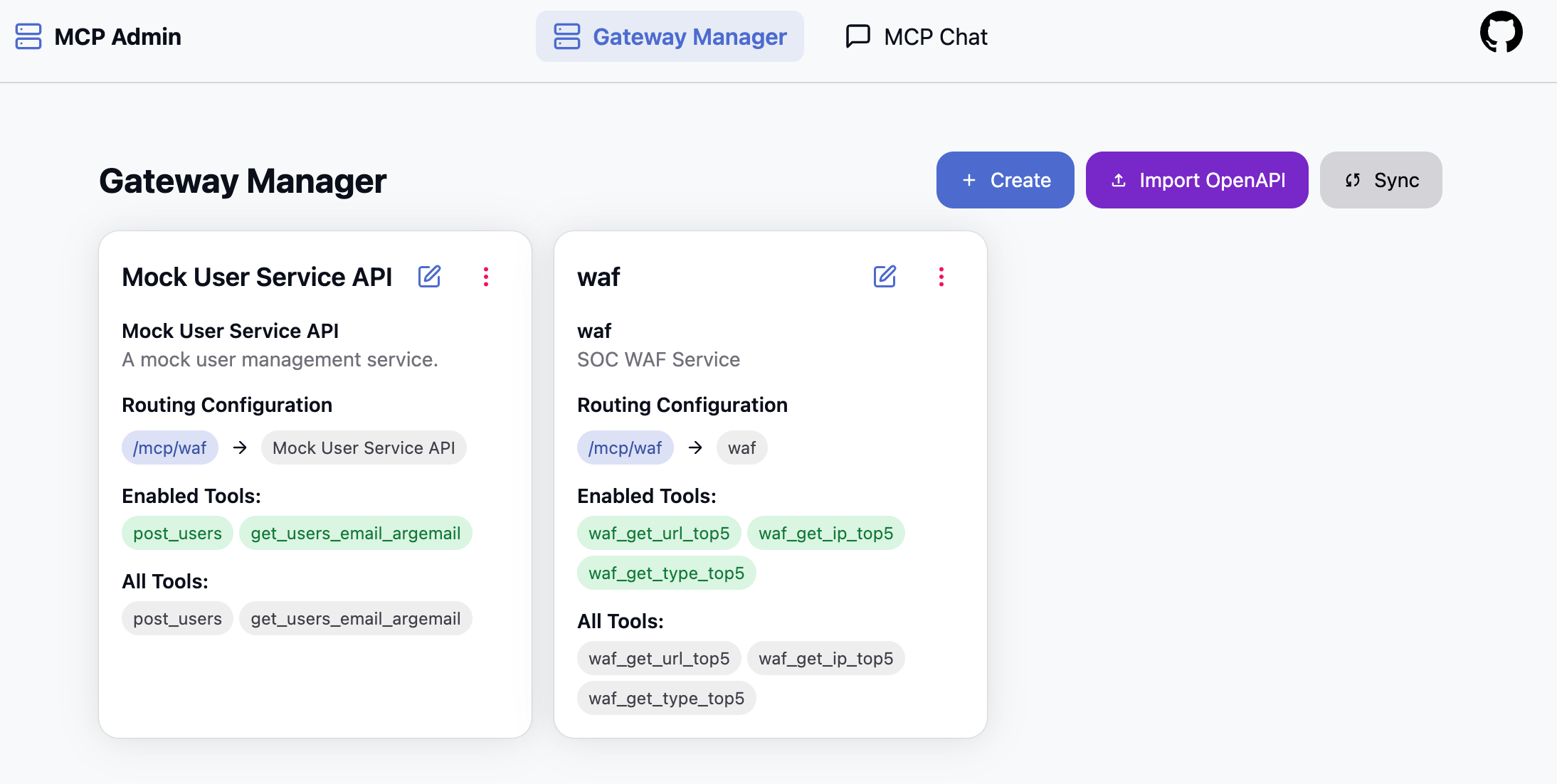 Gateway Proxy Configuration